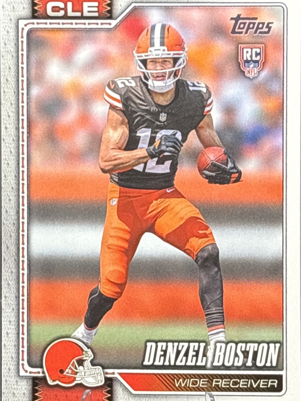Topps Denzel Boston Cleveland Browns Rookie Football Card